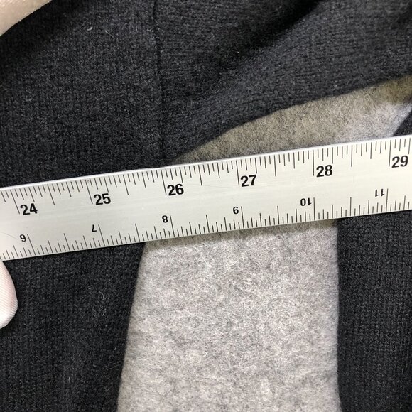 Aqua 100% Cashmere Sweater Womens XS V-Neck Oversized Side Zip Slouchy - Picture 10 of 10